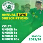 Annual Boys Subscriptions: Colts - Under 10's
