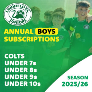 Annual Boys Subscriptions: Colts - Under 10's