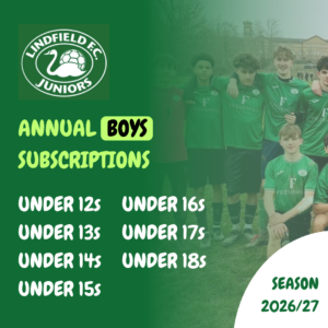Boys: Under 12s - Under 18s 2026/2027